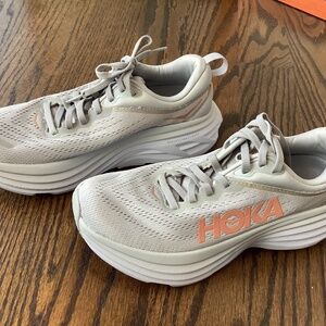 HOKA Women’s Running Shoe Bondi 8 Size 7 Gray
